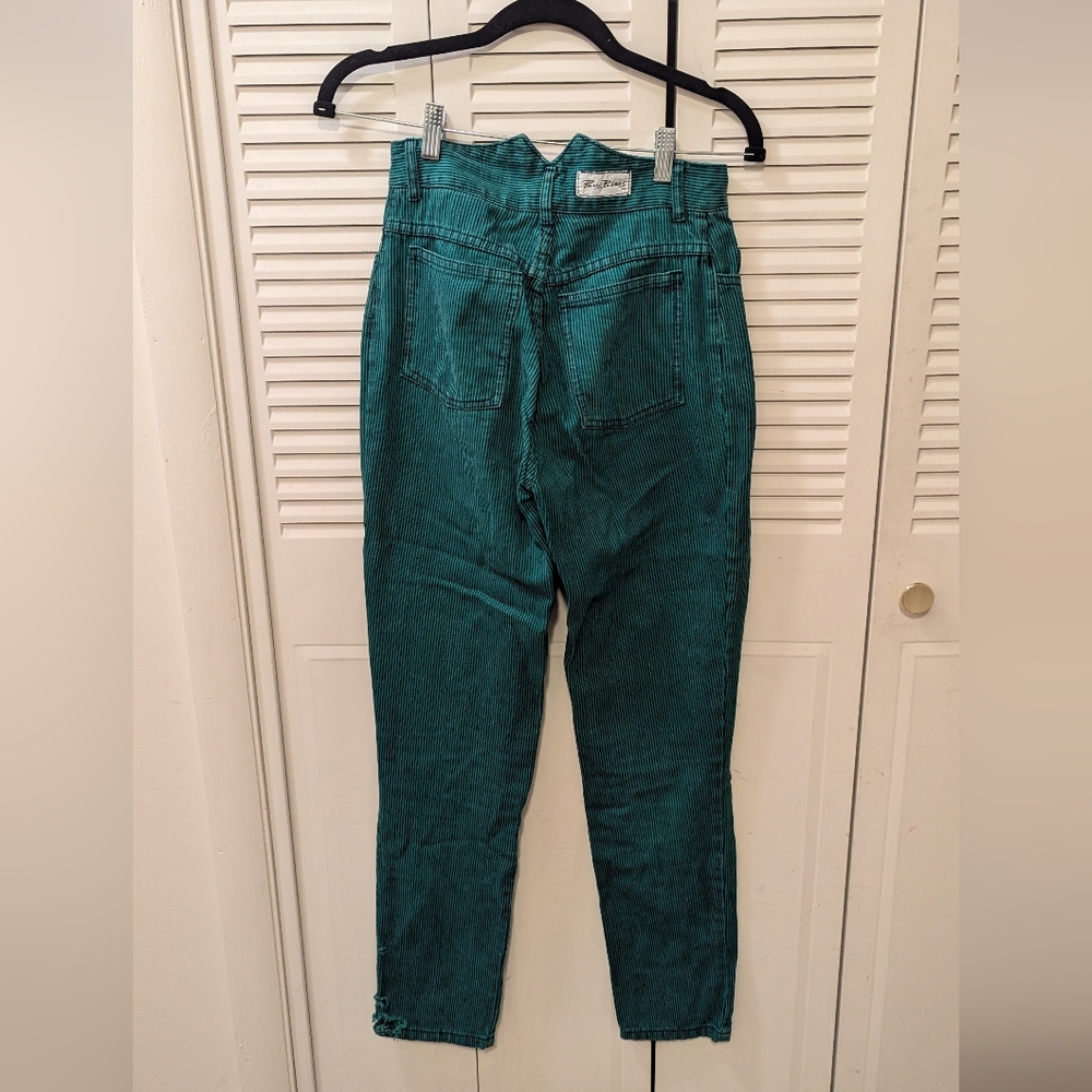 Vintage Paris Blues Green Striped Jeans - Picture 2 of 7